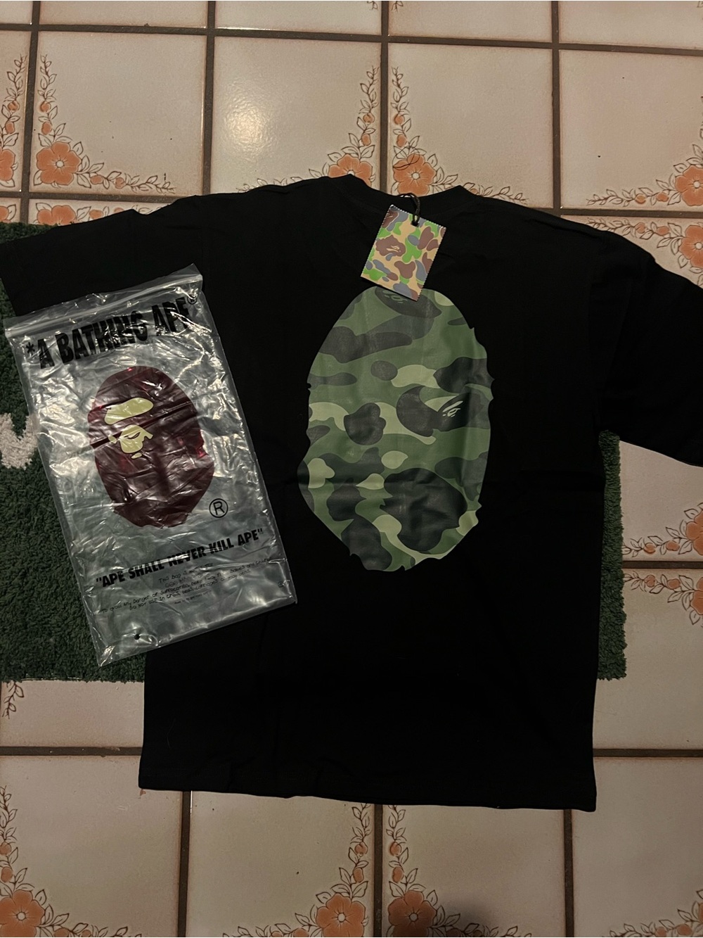 BAPE “A Bathing Ape” Camo/Green Shirt - Picture 4 of 6